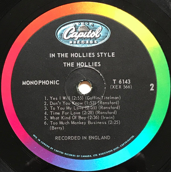 The Hollies : In The Hollies Style (LP, Album, Mono)