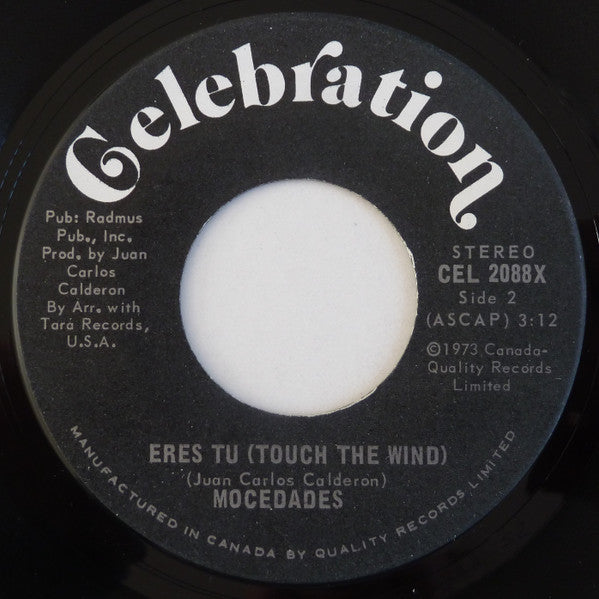 Mocedades : Touch The Wind (Eres Tu) (7", Single)