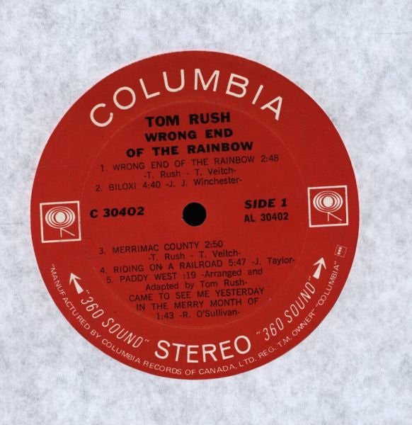 Tom Rush : Wrong End Of The Rainbow (LP, Album)