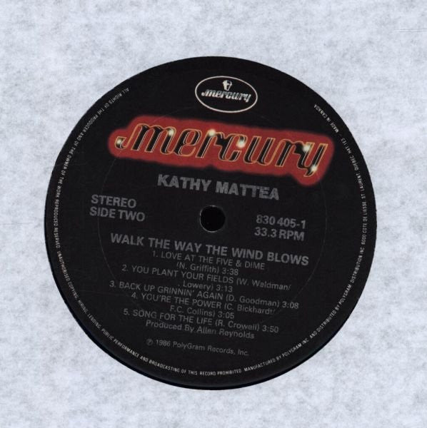 Kathy Mattea : Walk The Way The Wind Blows (LP, Album)