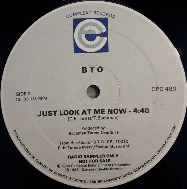 Bachman-Turner Overdrive : For The Weekend (12", Single, Promo)