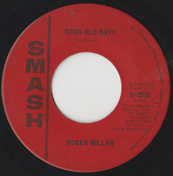 Roger Miller : England Swings / Good Old Days (7", Single)