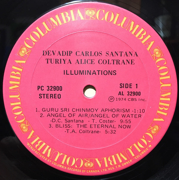 Carlos Santana & Alice Coltrane : Illuminations (LP, Album)