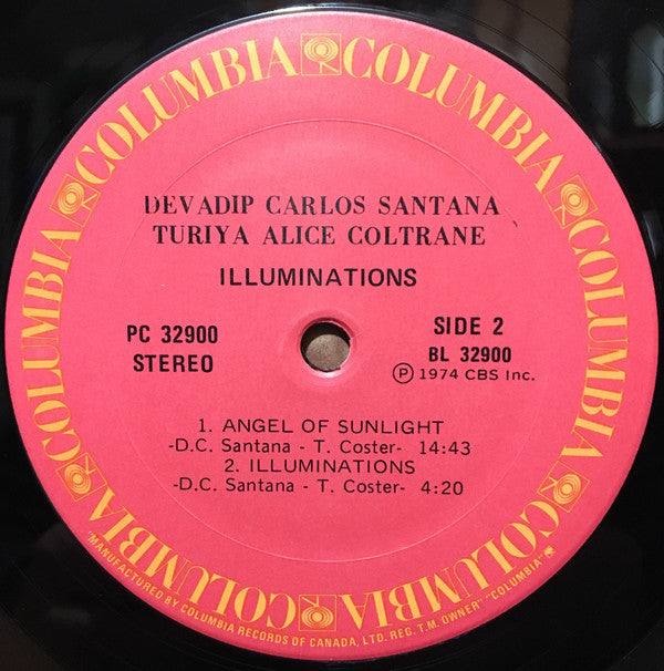 Carlos Santana & Alice Coltrane : Illuminations (LP, Album)