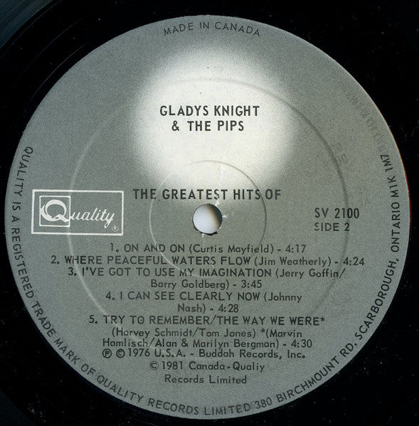 Gladys Knight And The Pips : Greatest Hits (LP, Comp, RE)