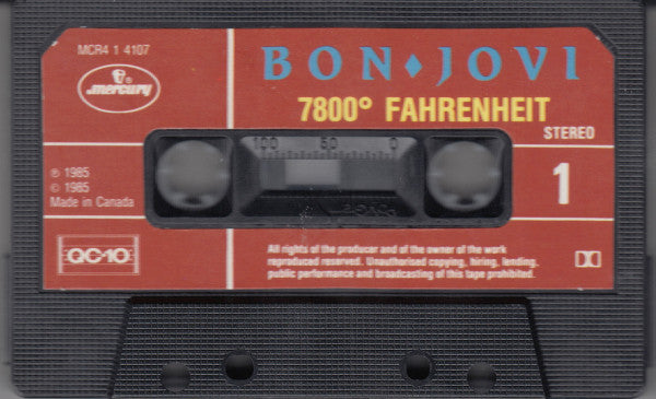 Bon Jovi : 7800° Fahrenheit (Cass, Album)