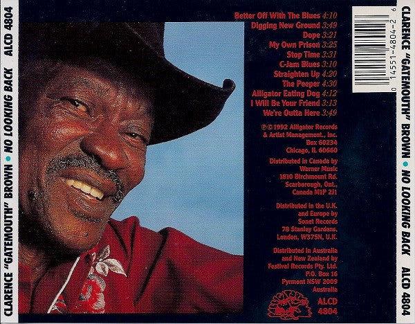 Clarence "Gatemouth" Brown : No Looking Back (CD, Album)