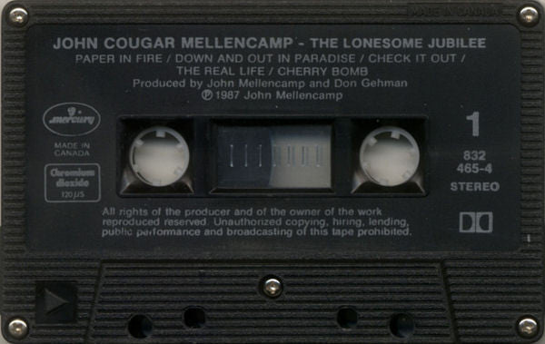 John Cougar Mellencamp : The Lonesome Jubilee (Cass, Album, CrO)