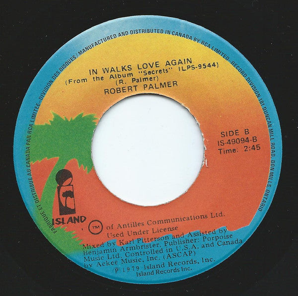 Robert Palmer : Jealous (7", Single)