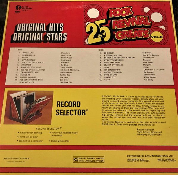 Various : 25 Rock Revival Greats Vol. 2 (LP, Comp)
