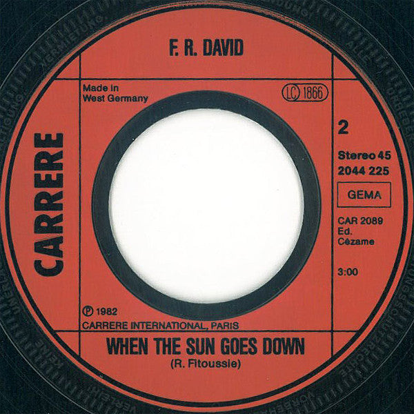 F.R. David : Words (7", Single)