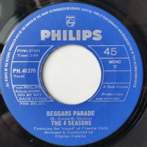 The 4 Seasons* : Opus 17 (Don't You Worry 'Bout Me) / Beggars Parade (7", Single)