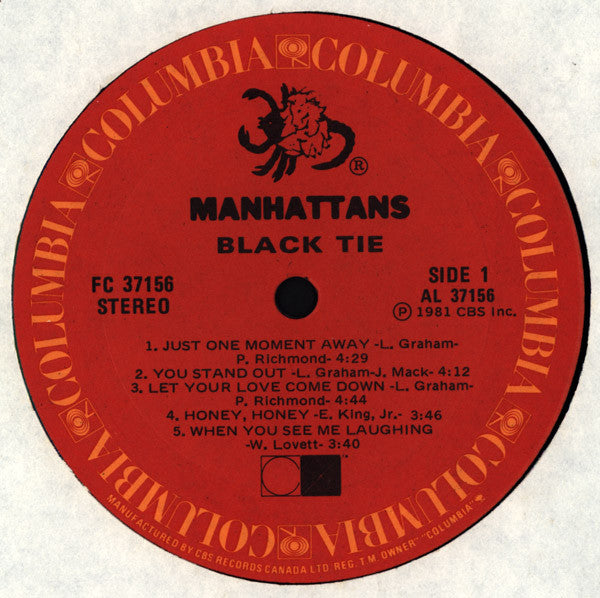 Manhattans : Black Tie (LP, Album)