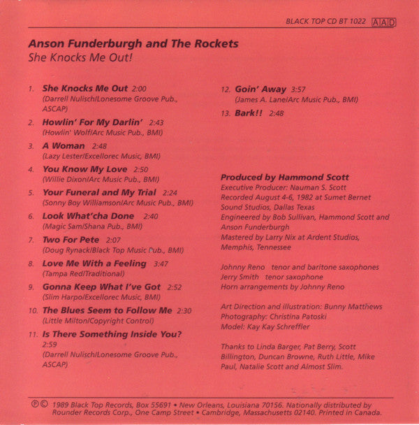 Anson Funderburgh And The Rockets* : She Knocks Me Out! (CD, Album)