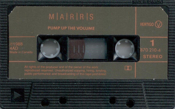M|A|R|R|S : Pump Up The Volume (Cass, Dol)