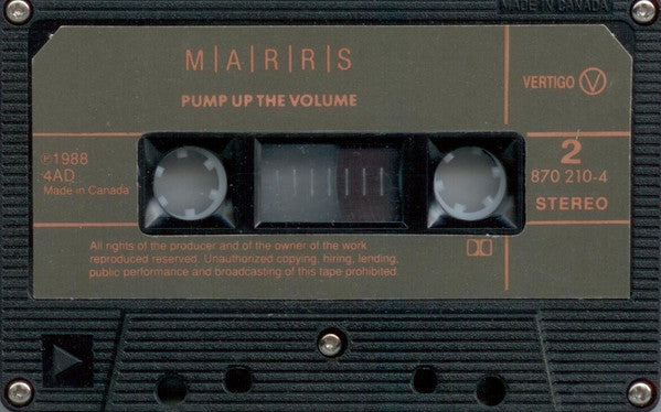 M|A|R|R|S : Pump Up The Volume (Cass, Dol)