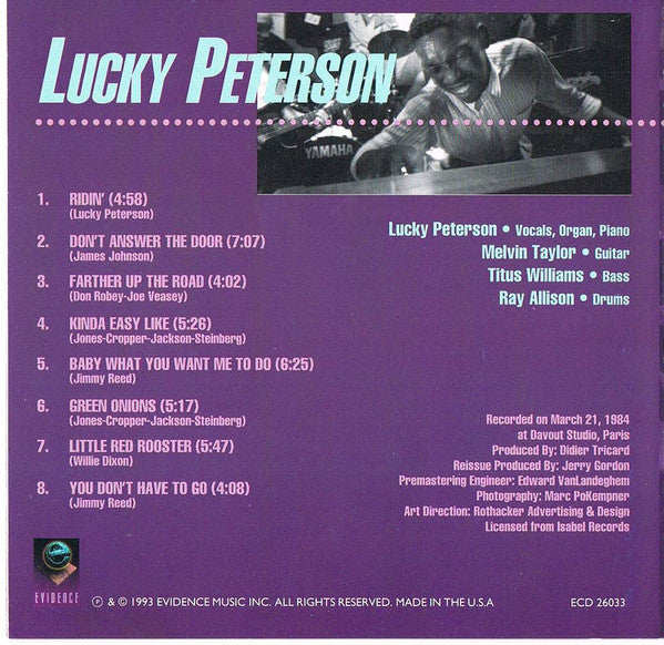 Lucky Peterson : Ridin' (CD, Album)