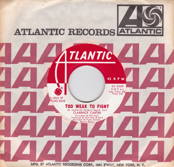 Clarence Carter : Too Weak To Fight / Let Me Comfort You (7", Single, Promo, SP)