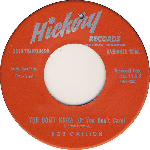 Bob Gallion : Sweethearts Again (7", Single)