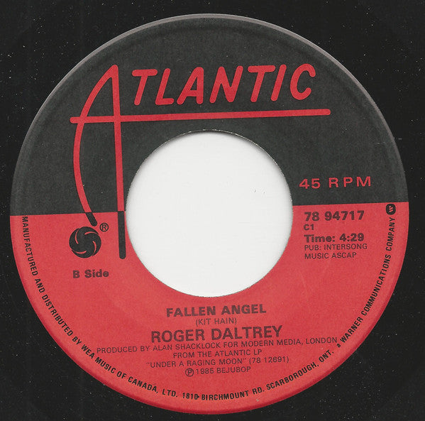 Roger Daltrey : Let Me Down Easy / Fallen Angel (7", Single)