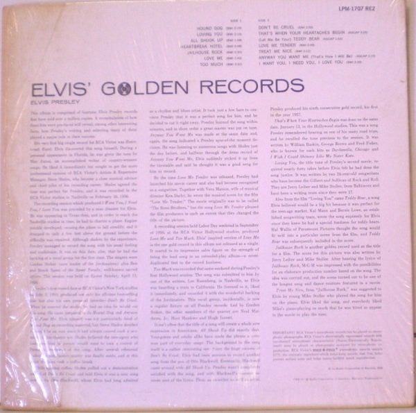 Elvis Presley : Elvis' Golden Records (LP, Comp, Mono, RE, Ind)