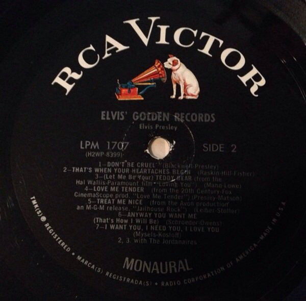 Elvis Presley : Elvis' Golden Records (LP, Comp, Mono, RE, Ind)
