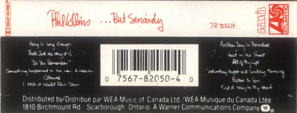 Phil Collins : . . . But Seriously (Cass, Album)