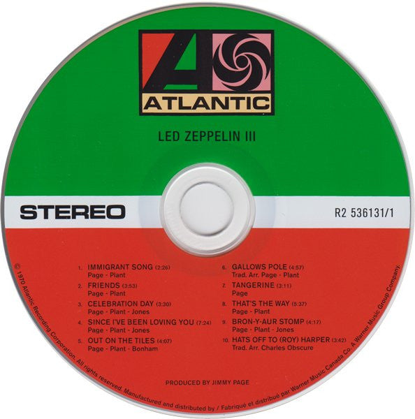 Led Zeppelin : Led Zeppelin III (CD, Album, RE, RM + CD + Dlx)
