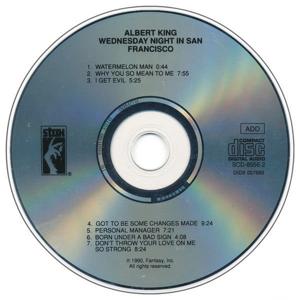 Albert King : Wednesday Night In San Francisco (CD, Album)