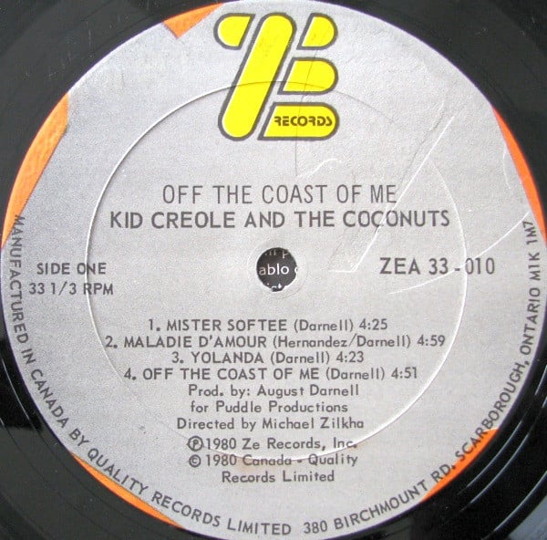 Kid Creole & The Coconuts* : Off The Coast Of Me (LP, Album)