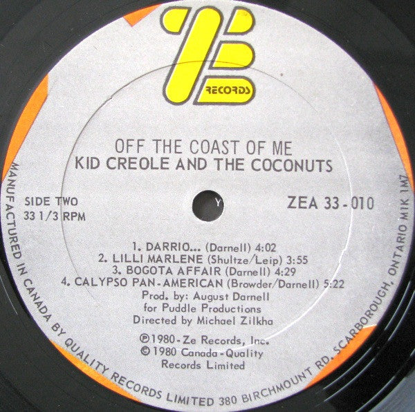 Kid Creole & The Coconuts* : Off The Coast Of Me (LP, Album)