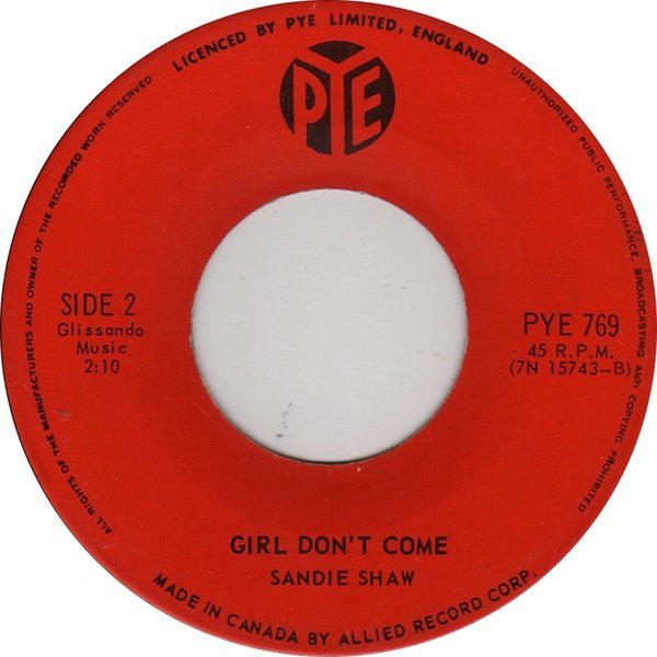 Sandie Shaw : I'd Be Far Better Off Without You (7", Single)