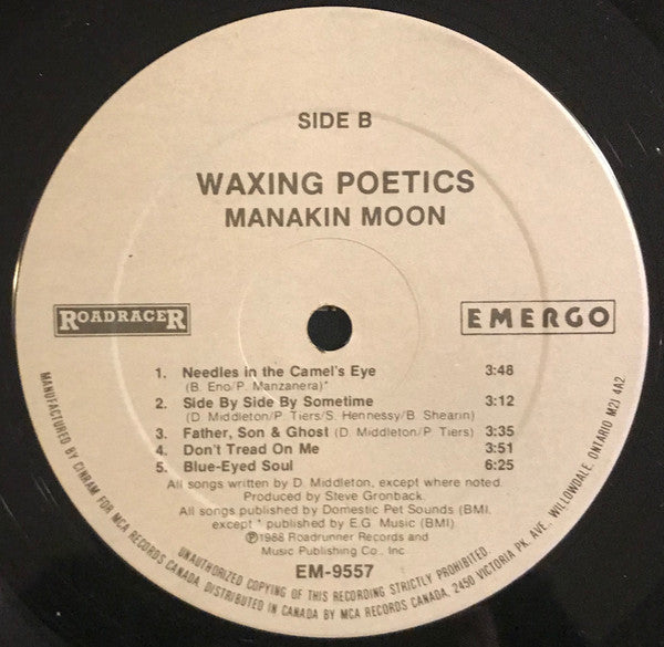Waxing Poetics : Manakin Moon (LP, Album)