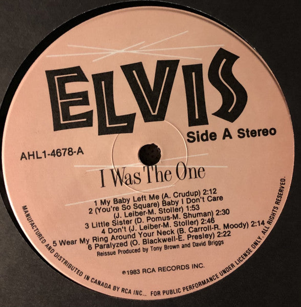 Elvis Presley : I Was The One (LP, Comp)