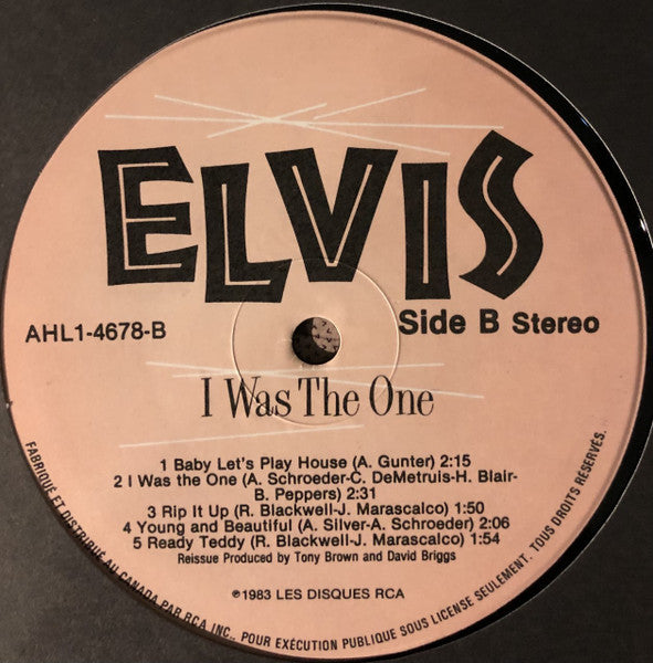 Elvis Presley : I Was The One (LP, Comp)
