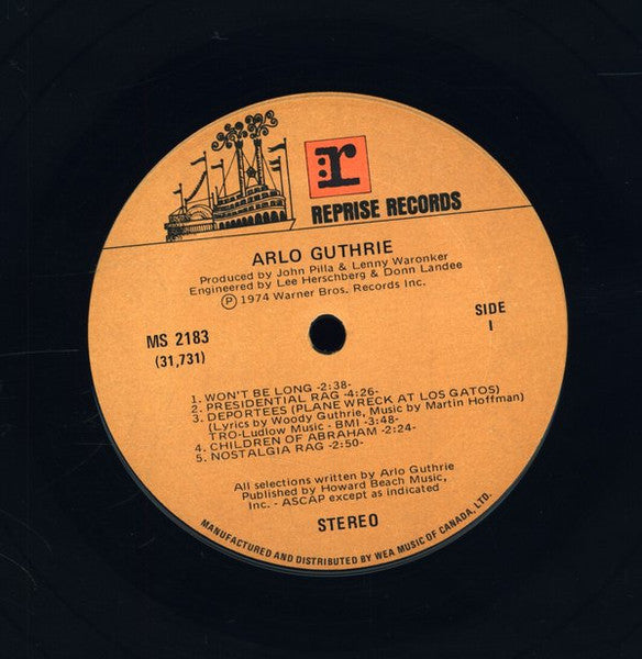 Arlo Guthrie : Arlo Guthrie (LP, Album)