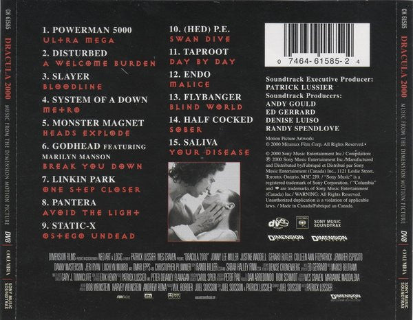 Various : Dracula 2000 (CD, Comp)