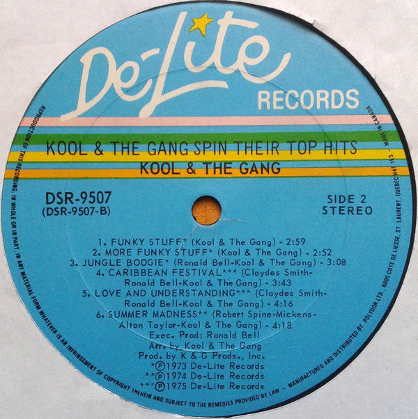 Kool & The Gang : Spin Their Top Hits (LP, Comp)