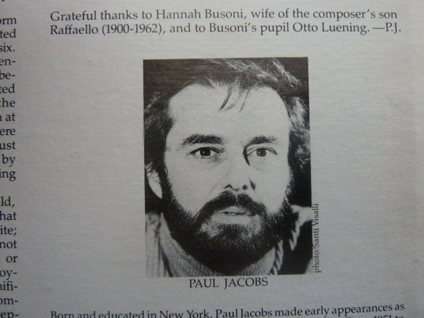 Ferruccio Busoni, Paul Jacobs (3) : The Six Sonatinas For Piano (LP)