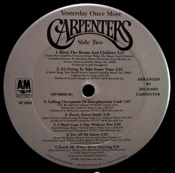 Carpenters : Yesterday Once More (2xLP, Comp, Club)