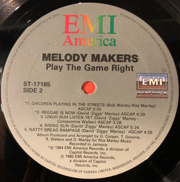 Melody Makers* Featuring Ziggy Marley : Play The Game Right (LP, Album)
