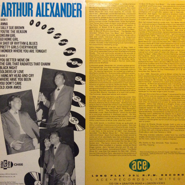 Arthur Alexander : A Shot Of Rhythm And Soul (LP, Comp, RP, Lyn)