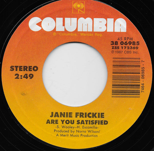 Janie Fricke : Are You Satisfied (7", Single, Styrene, Car)