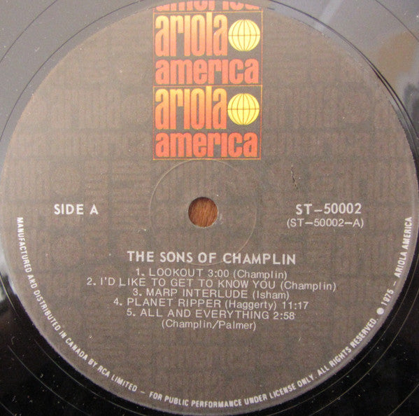 The Sons Of Champlin : The Sons Of Champlin (LP, Album)