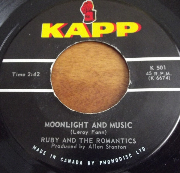 Ruby And The Romantics : Our Day Will Come (7", Single)