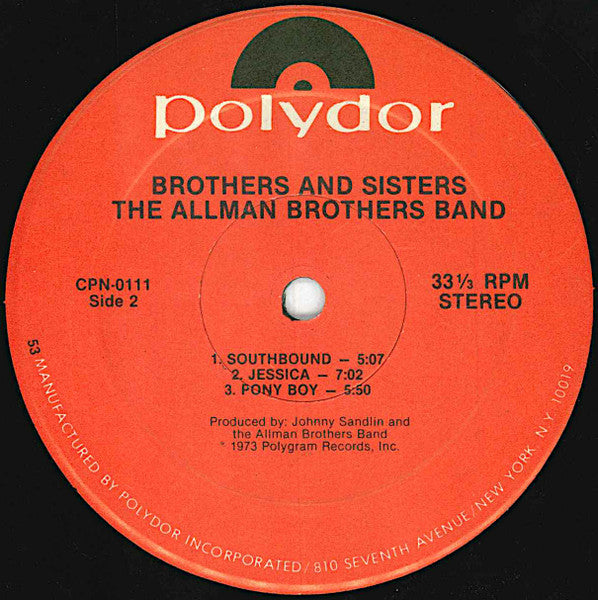 The Allman Brothers Band : Brothers And Sisters (LP, Album, RE)