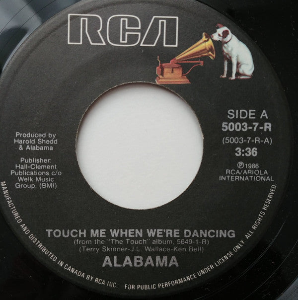 Alabama : Touch Me When We're Dancing (7", Single)