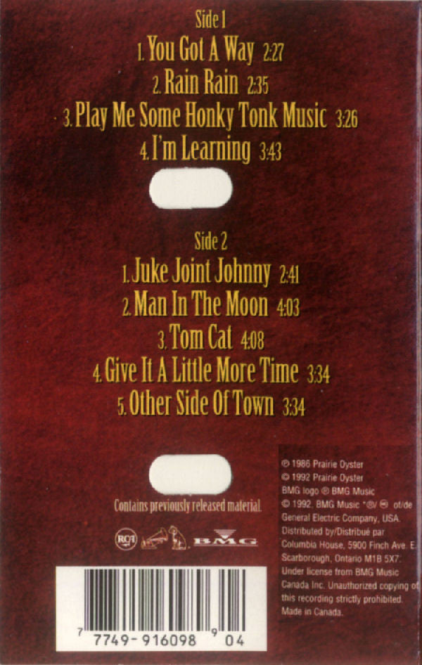 Prairie Oyster : Oyster Tracks (Cass, Album, Club, RE, Abr)