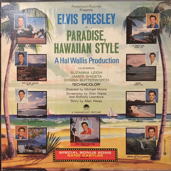 Elvis Presley : Paradise, Hawaiian Style (LP, Album, RE, Ora)