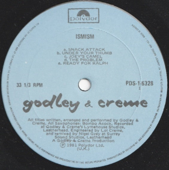 Godley & Creme : Ismism (LP, Album, Lig)